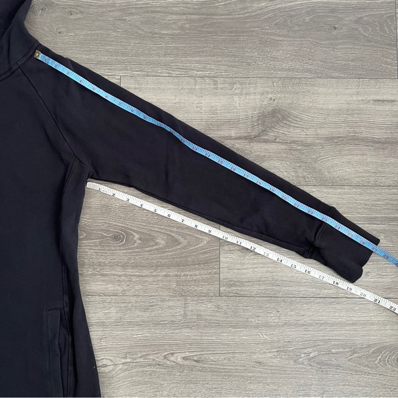 AMERICAN GIANT Womens Hoodie Dress Medium Black Pockets French Terry Sporty 90s - Picture 8 of 8